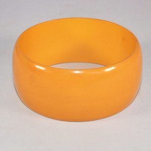 X-Wide Vintage Butterscotch Bakelite Cuff Bracelet